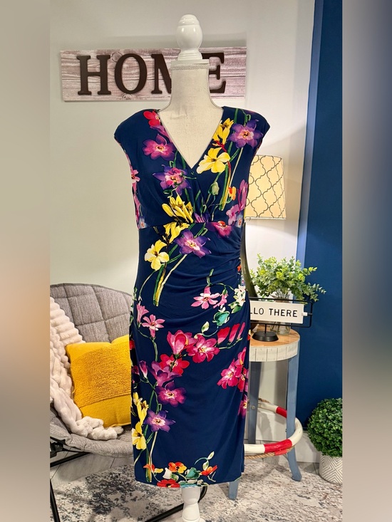 Lauren Ralph Lauren Dresses & Skirts - Lauren Ralph Lauren Floral Ruched Midi Dress 12